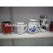 china top ten selling products ceramic mug with stainless steel base, custom printed thermos mug